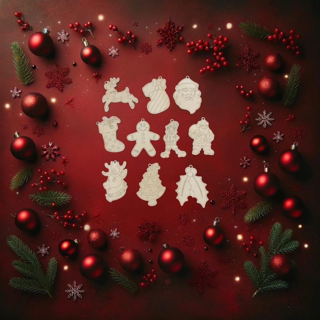 Paintable Christmas Tree Ornaments