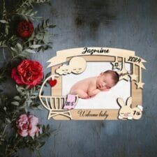 Personalized Laser Engraved Newborn Picture Frame