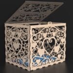 Laser Engraved Wedding Card Box