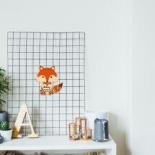 Personalized Fox Newborn Baby Birth Announcement Sign