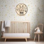 Baby Elephant Announcement Round Sign