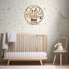 Baby Elephant Announcement Round Sign