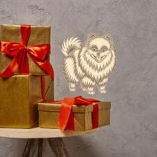 3D Layered Pomeranian Ornament