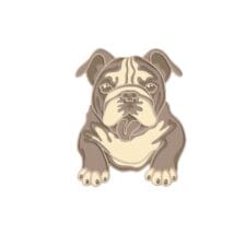 Laser Engraved 3D English Bulldog Wooden Wall Art – Unique Pet Lover Decor