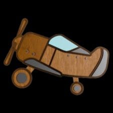 Personalized Laser Engraved Airplane Wall Decor for Kids’ Room