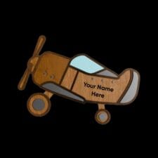 Personalized Laser Engraved Airplane Wall Decor for Kids’ Room